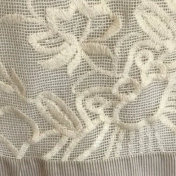 STYLE & CO Cotton Lace Patchwork Boho Sleeveless Cream Tunic Tank Top Sz 4 #170D - Picture 10 of 13